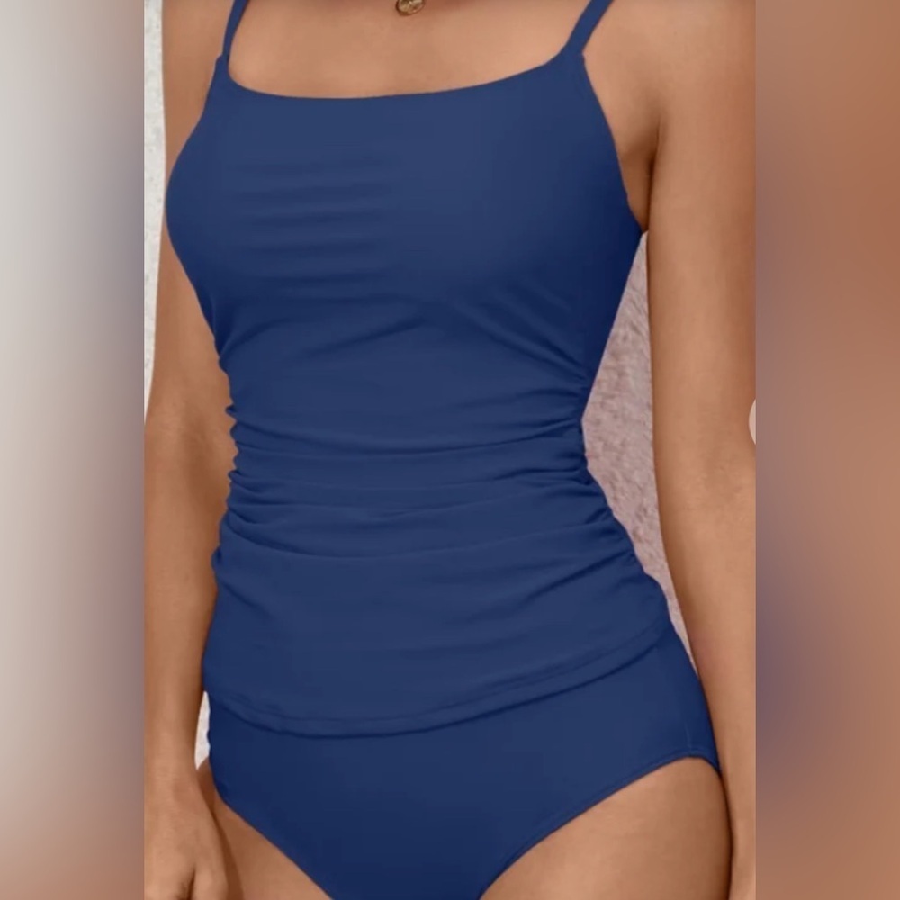 Women's Swimsuit Ruched Tummy Control Tankini Set